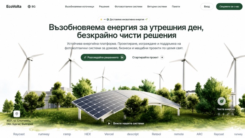 EcoVolta - възобновяема енергия